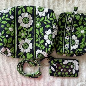 Vera Bradley Large, Small cosmetic bags, Zip ID case and lanyard